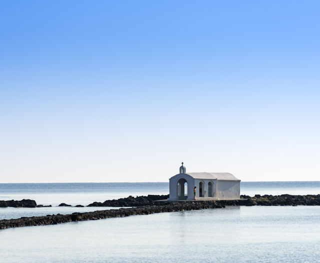 A chapel next to the sea in Georgioupoli