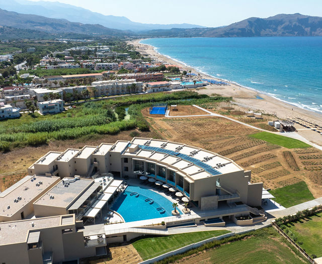 Ventale Island Breeze Resort landscape view of the hotel and the beach